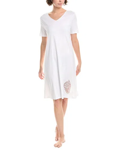 Hanro Belina V-neck Nightgown In White