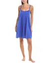 Hanro Womens Pleated Spaghetti-strap Cotton Nightdress Dazzling Blue In Blue