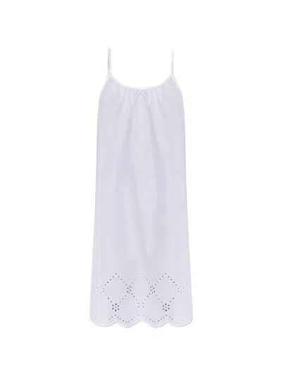 Hanro Broderie Anglaise Scalloped Dress In Multi