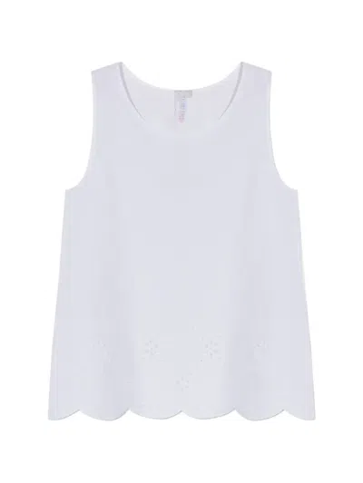 Hanro Broderie-anglaise Tank Top In White