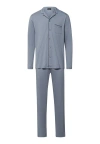 Hanro Button Front Cotton Pajama Set In Gray