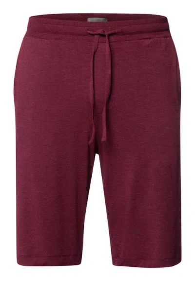 Hanro Casuals Drawstring Shorts In Burgundy