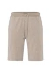 Hanro Urban Casuals Linen Blend Drawstring Shorts In Brown