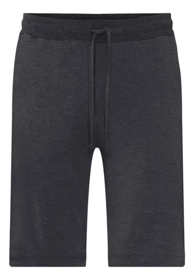 Hanro Casuals Drawstring Shorts In Charcoal Melange