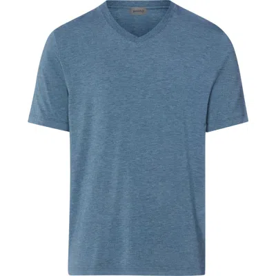 Hanro Casuals Soft V-neck T-shirt In Blue