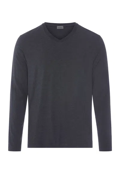 Hanro Casuals V-neck Top In Gray
