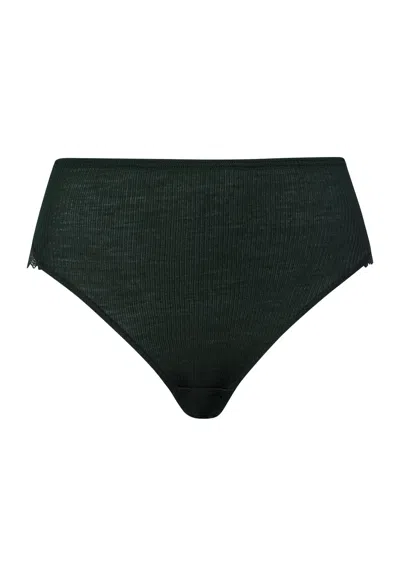 Hanro Celeste Wool And Silk Lace Trim Full Briefs In Multi