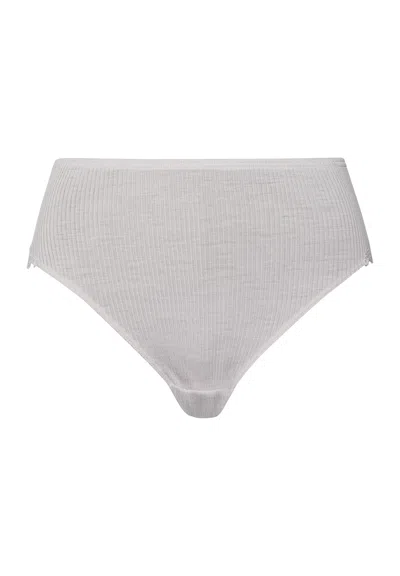 Hanro Celeste Wool And Silk Lace Trim Full Briefs In Multi