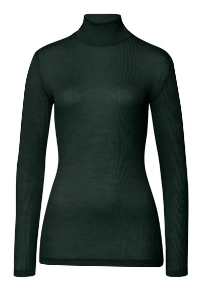 Hanro Celeste Wool And Silk Turtleneck Top In Multi