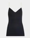 Hanro Chain-strap Cotton Cami In Black