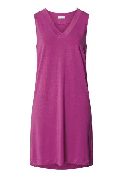 Hanro Champagne V-neck Tank Nightgown In Purple