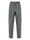 Hanro Checked Drawstring Pyjama In Green