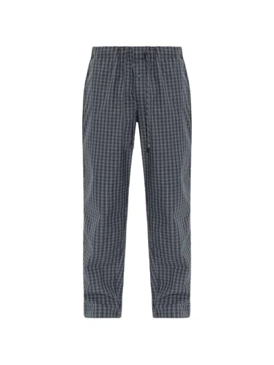 Hanro Check-pattern Pajama Bottoms In Gray