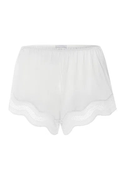 Hanro Cira Tulle Lace Trim Knickers In White