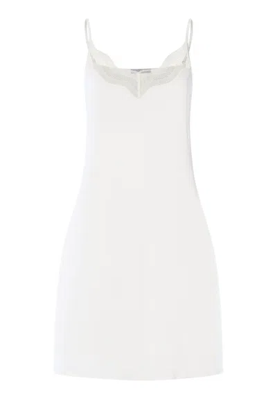 Hanro Cira Scalloped Lace Bodydress In White