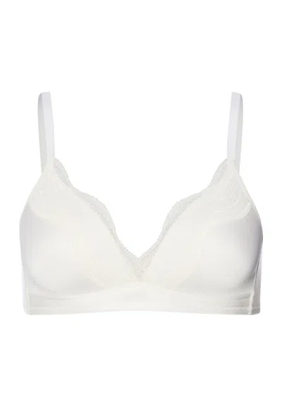 Hanro Cira Scalloped Lace Padded Bra In White