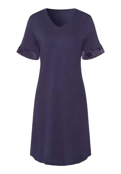 Hanro Claire Tencel™ And Cotton Nightgown In Blue