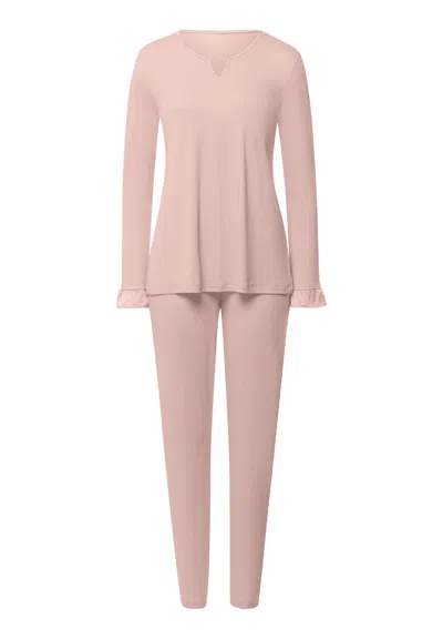 Hanro Claire Tencel™ And Cotton Pajama Set In Pink