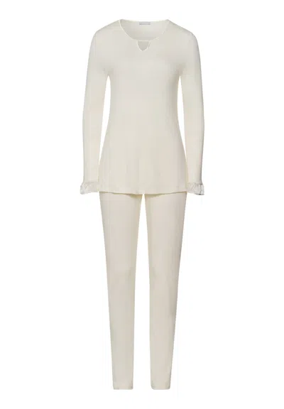 Hanro Claire Tencel™ And Cotton Pajama Set In White