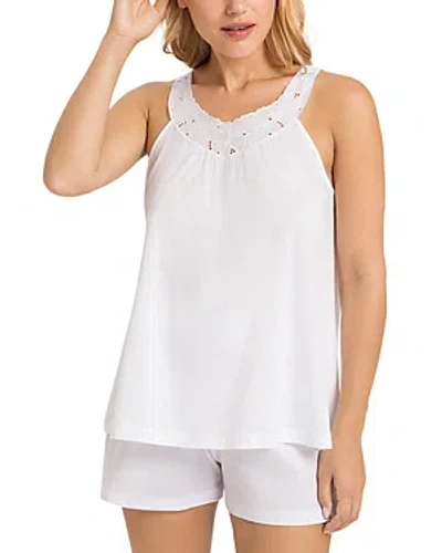 Hanro Clara Cotton Cami Pajama Set In White