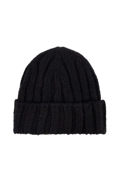 Hanro Ribbed-knit Beanie In Black