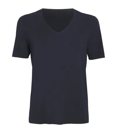 Hanro Clean Cut V-neck T-shirt In Black