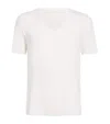 Hanro Clean Cut V-neck T-shirt In White