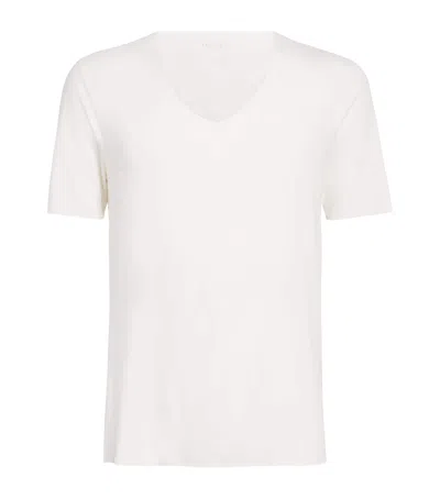 Hanro Clean Cut V-neck T-shirt In White