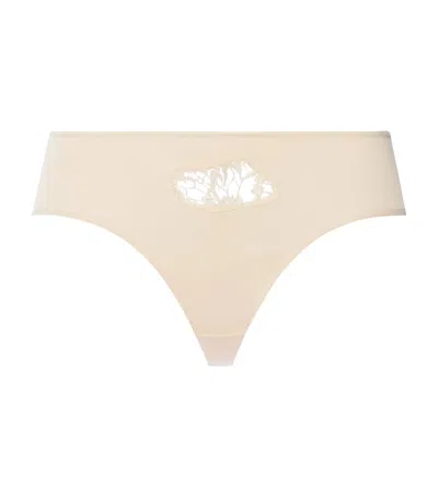 Hanro Cotton Belen Midi Briefs In Beige