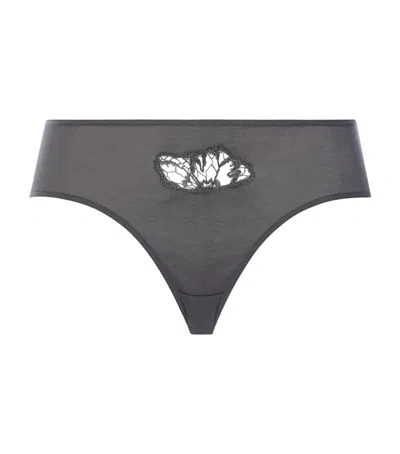 Hanro Cotton Belen Midi Briefs In Grey