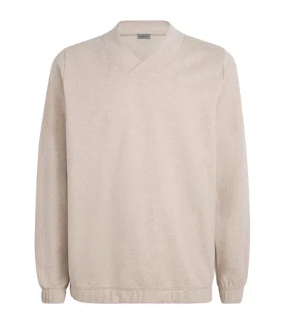 Hanro Cotton-blend Cozy Living Sweatshirt In Nude