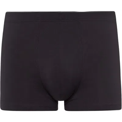 Hanro Cotton Boxer Brief In Coal Grey