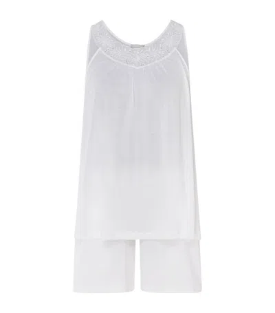 Hanro Cotton Clara Pyjamas In White