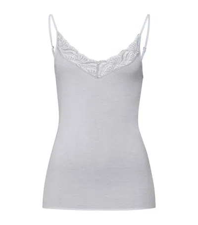 Hanro Cotton Delight Cami Top In Blue