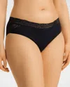 Hanro Cotton Delight Lace-trim High-cut Briefs In Black