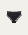Hanro Cotton Delight Lace-trim High-cut Briefs In Black