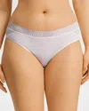 HANRO COTTON DELIGHT LACE-TRIM HIGH-CUT BRIEFS