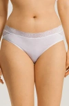 Hanro Cotton Delight Lace-trim High-cut Briefs In White