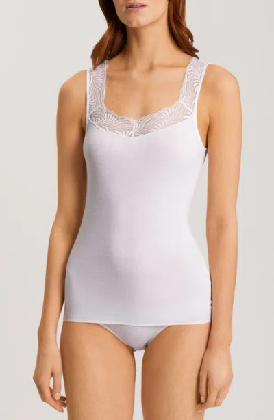 HANRO HANRO COTTON DELIGHT LACE TRIM TANK TOP