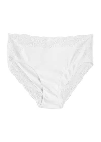 Hanro Cotton Delight Lace-trimmed Cotton Briefs In White