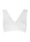 Hanro Cotton Lace Wire-free Bra In White