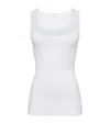 Hanro Cotton Delight Lace-trim Tank Top In White
