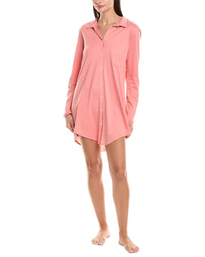 Hanro Cotton Deluxe Boyfriend Sleepshirt In Pink