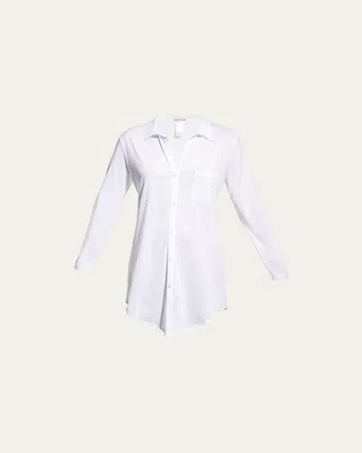 Hanro Cotton Deluxe Boyfriend Sleepshirt In White