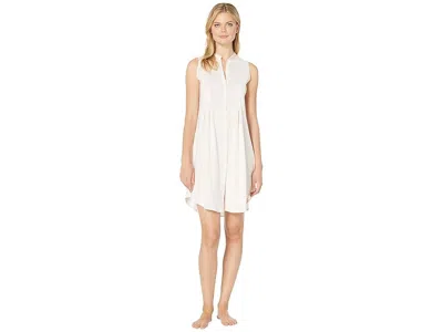 Hanro Cotton Deluxe Button Front Tank Top Nightgown In White