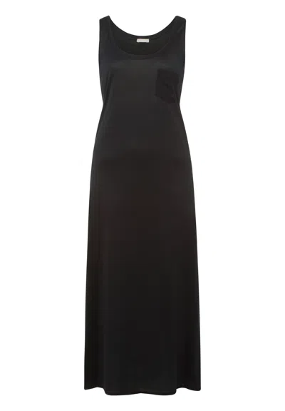 Hanro Cotton Deluxe Cotton Tank Nightgown In Black