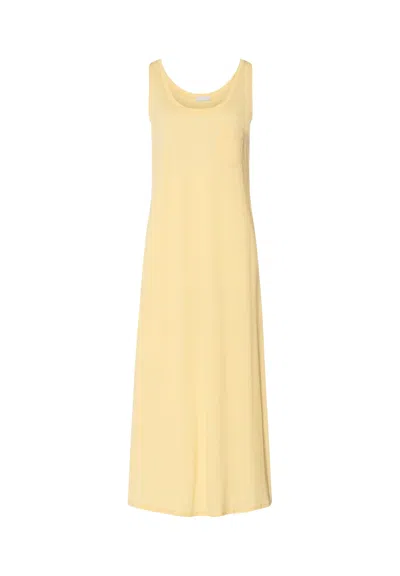 Hanro Cotton Deluxe Cotton Tank Nightgown In Yellow