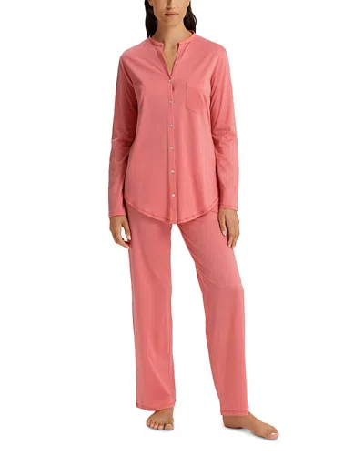 HANRO COTTON DELUXE LONG PAJAMA SET