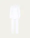 Hanro 2-piece Button-front Long Pajama Set In Light Pink
