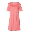 Hanro Cotton Deluxe Short-sleeve Big Sleepshirt In Orange